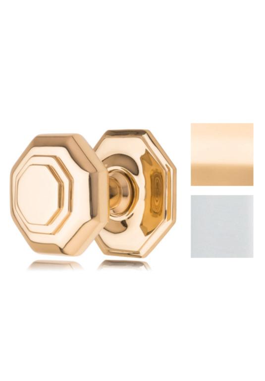 Evolution Octagon Bronze And Chrome Door Pull Evolution Octagon Bronze And Chrome Door Pull