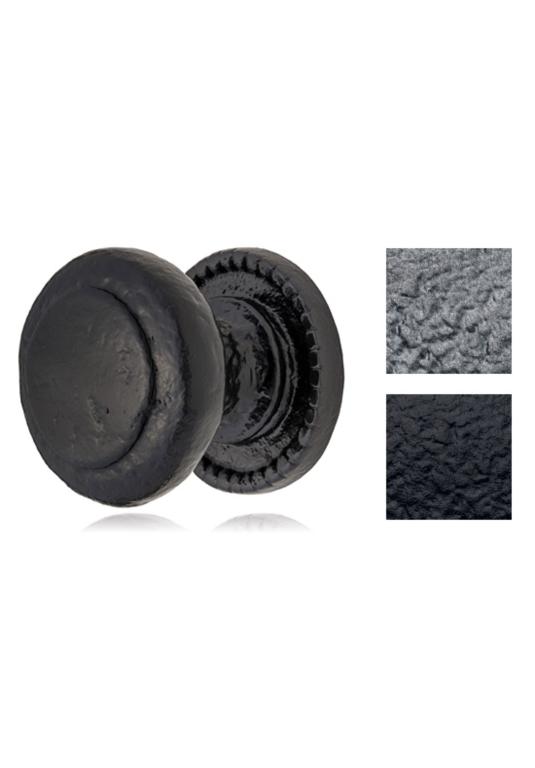 Evolution Round Pewter And Black Door Pull